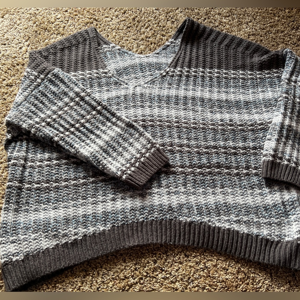 Cropped Knit Sweater Top (2X)